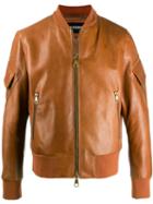 Neil Barrett Zip-up Bomber Jacket - Brown