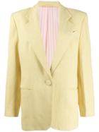 Horror Vacui Single Breasted Blazer - Yellow