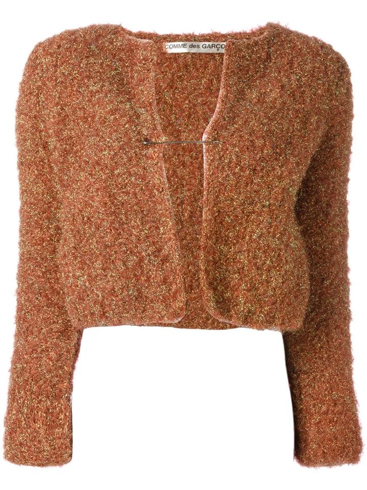 Comme Des Garçons Vintage Lurex Shrug Jacket - White