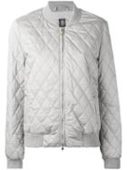 Eleventy - Quilted Bomber Jacket - Women - Silk/cotton/polyester - L, Grey, Silk/cotton/polyester