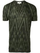 Etro - Zig Zig T-shirt - Men - Linen/flax - M, Green, Linen/flax