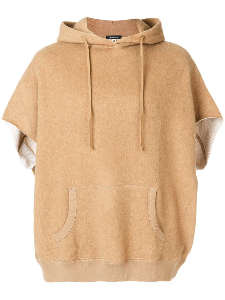 R13 Boxy Hooded Sweatshirt - Brown