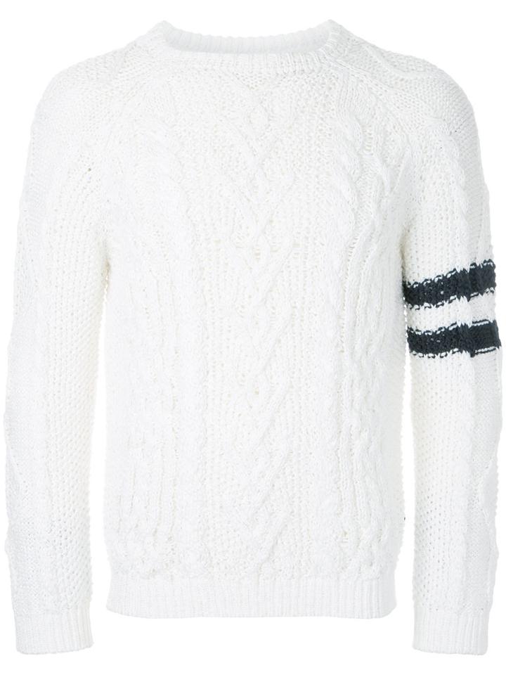 Coohem Mix Fancy Alan Jumper, Size: 48, White, Cotton/nylon