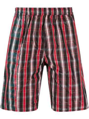 Not Guilty Homme Checked Shorts - Red