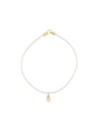 Nialaya Jewelry Hamsa Hand Choker Necklace - White