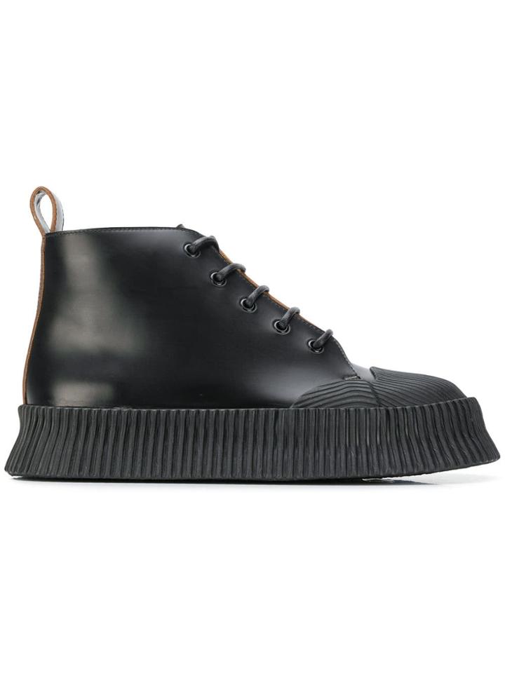 Jil Sander Jil Sander Ji31524a8092 Black Leather/fur/exotic