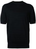 Sacai - Striped Knitted Top - Men - Cotton/cashmere - Ii, Black, Cotton/cashmere