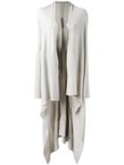 Rick Owens - Longline Cardigan - Women - Virgin Wool - M, Grey, Virgin Wool