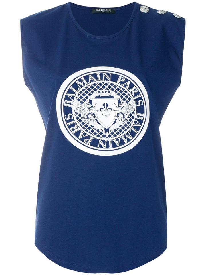 Balmain Printed T-shirt - Blue