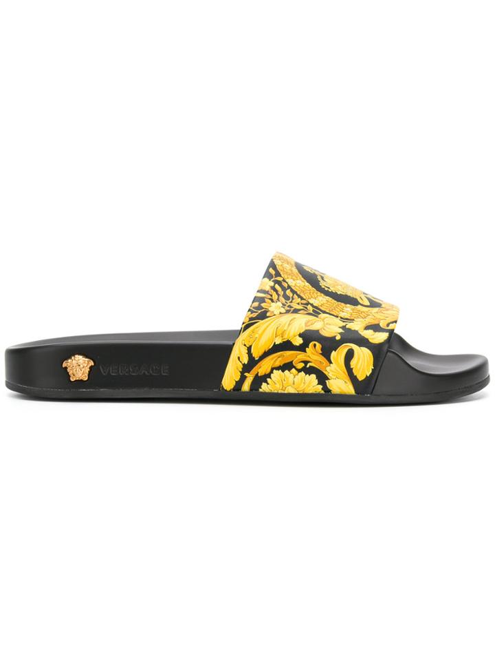 Versace Baroque Slides - Black