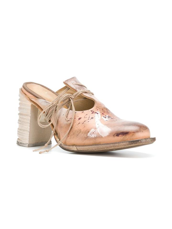 Cherevichkiotvichki Lace-up Half Mules - Neutrals