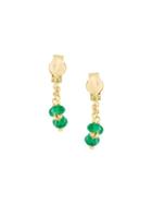 Natasha Collis Emerald Loop Earrings, Women's, Green