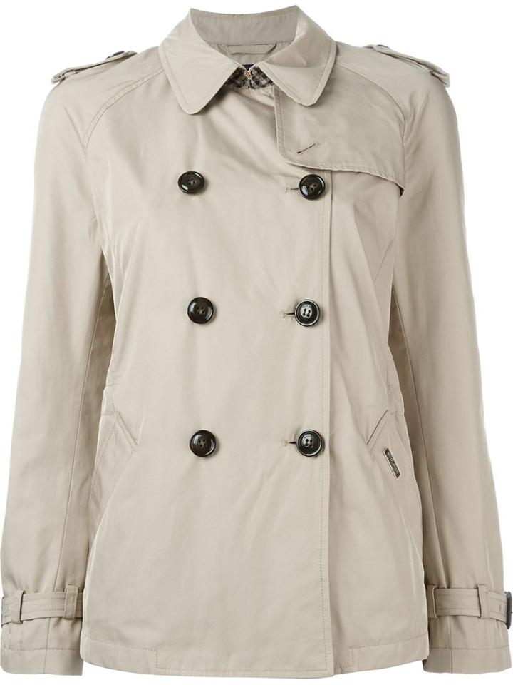 Woolrich Cropped Trench Coat, Women's, Size: Small, Nude/neutrals, Polyester/polyamide