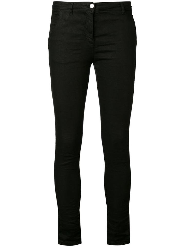 Andrea Ya'aqov - Classic Skinny Jeans - Women - Cotton/linen/flax/elastodiene - 26, Black, Cotton/linen/flax/elastodiene