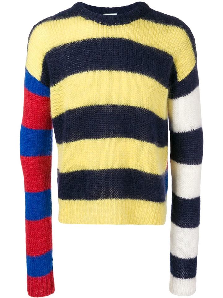 Aries Oversized Striped Sweater - Yellow
