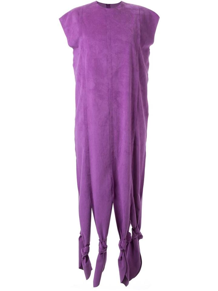 G.v.g.v. Knot Detail Faux Suede Dress