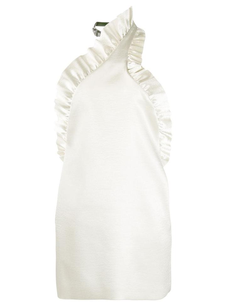 Philosophy Di Lorenzo Serafini One Shoulder Ruffled Satin Dress -