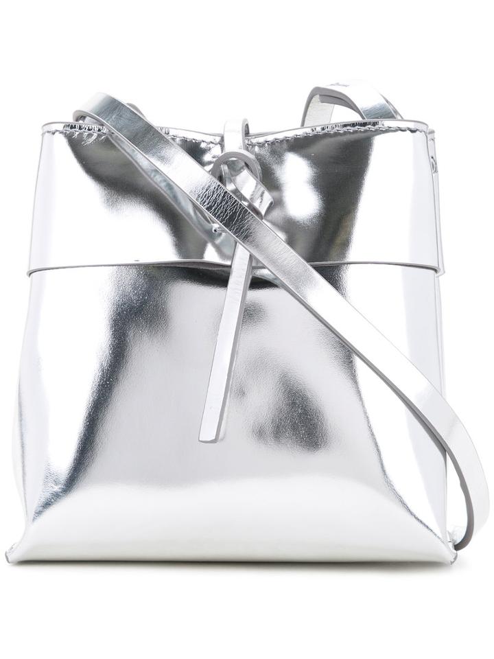 Kara - Metallic (grey) Cross-body Bag - Women - Calf Leather - One Size, Calf Leather