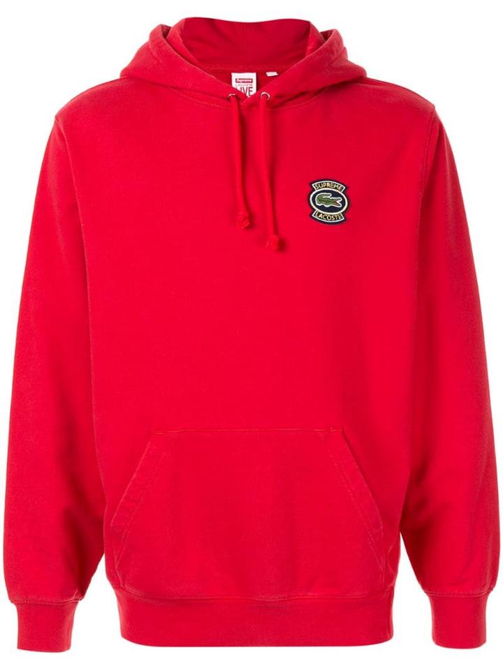 Supreme Lacoste X Supreme Hoodie - Red