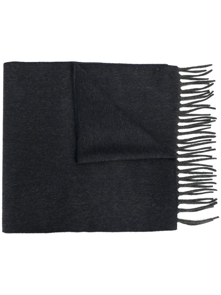 Brioni Fringed Scarf - Grey