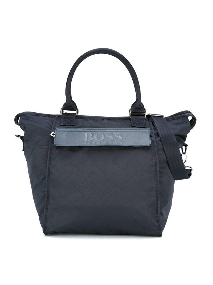 Boss Kids Logo Print Changing Bag - Blue