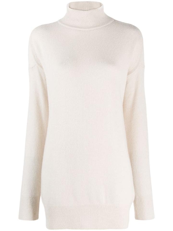 Nude Oversized Mock Neck Jumper - Neutrals