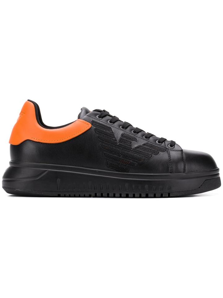 Emporio Armani Logo Low Top Sneakers - Black