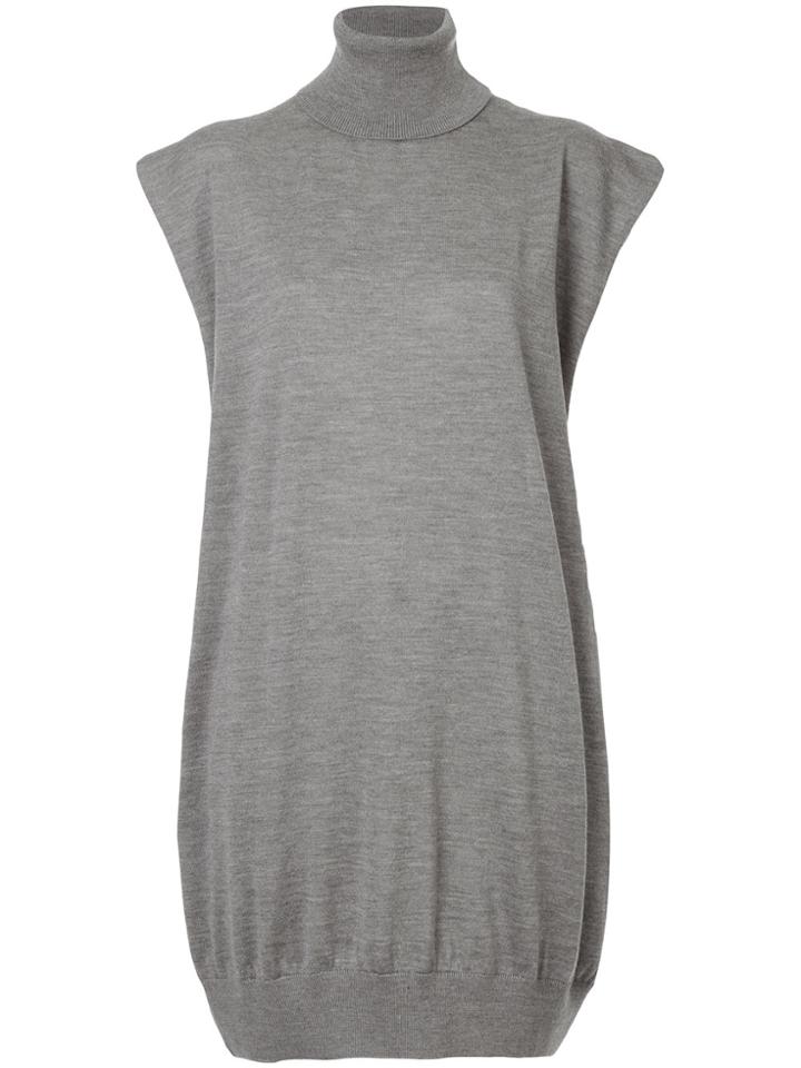 Nehera Roll Neck Knitted Midi Dress - Grey
