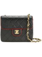 Chanel Vintage Small Cc Quilted Shoulder Bag - Black