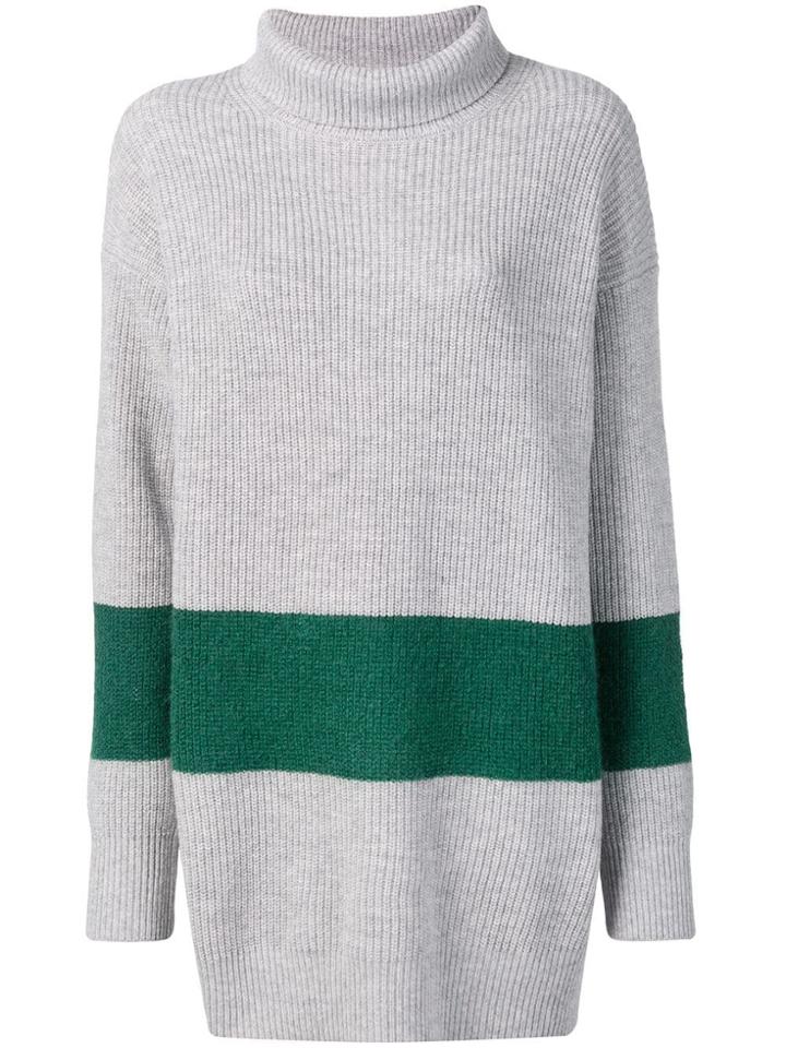 Calvin Klein Contrast Stripe Jumper - Grey