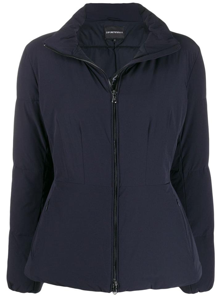 Emporio Armani Zipped Padded Jacket - Blue