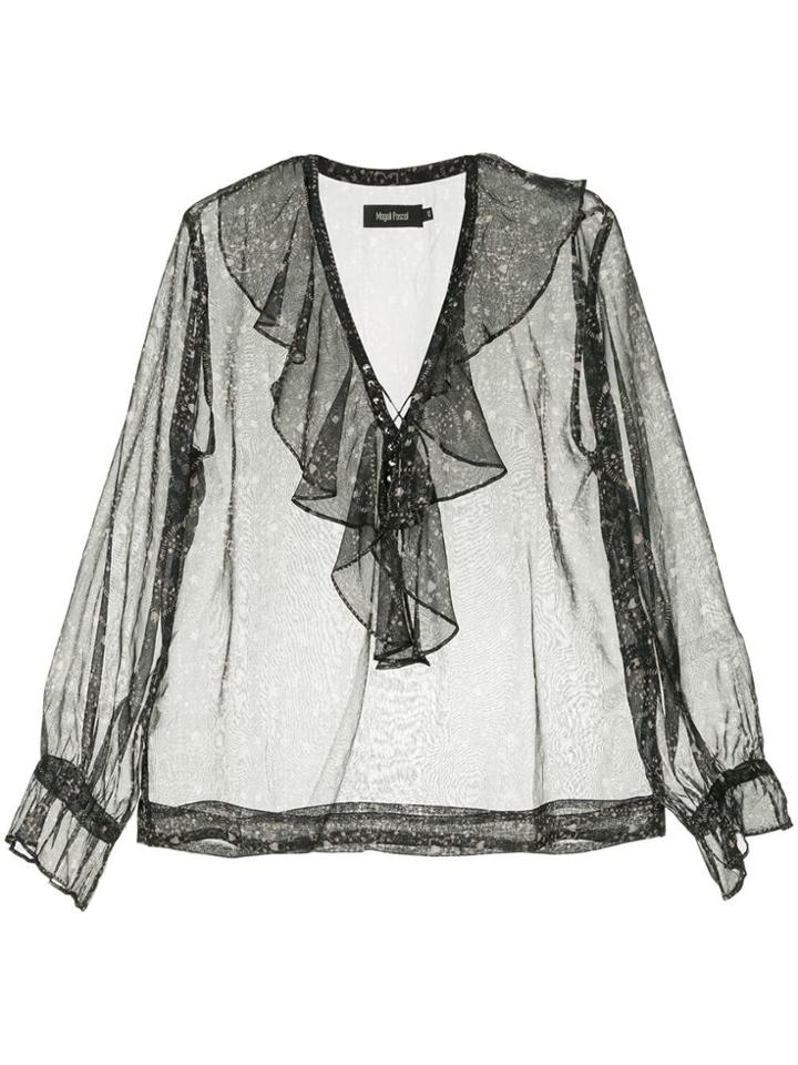 Magali Pascal Transparent Blouse - Black