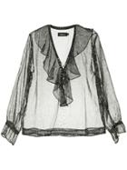 Magali Pascal Transparent Blouse - Black