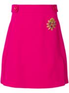 Dolce & Gabbana Sacred Heart Patch A-line Skirt - Pink & Purple