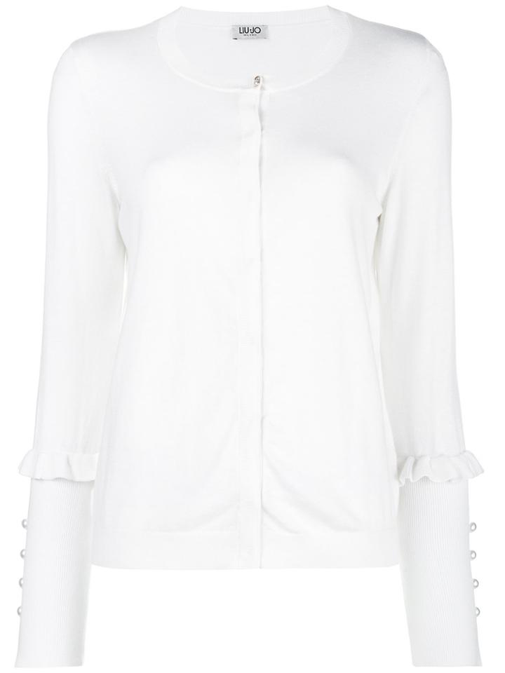 Liu Jo Frill Sleeve Cardigan - White