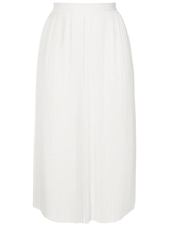 Nina Ricci Pleated Midi Skirt - White