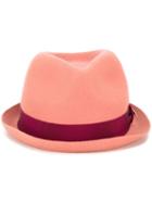 Dsquared2 Strap Brim Fedora, Women's, Size: Small, Pink/purple, Wool