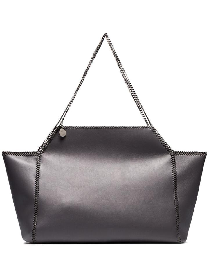 Stella Mccartney Grey Falabella Fine Chain Medium Faux Leather Tote