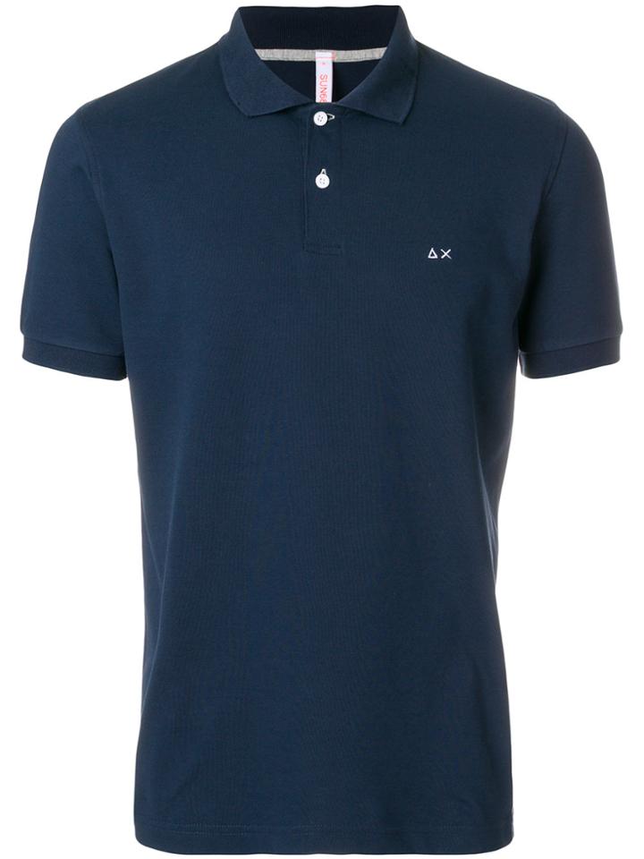 Sun 68 Small Logo Polo Shirt - Blue