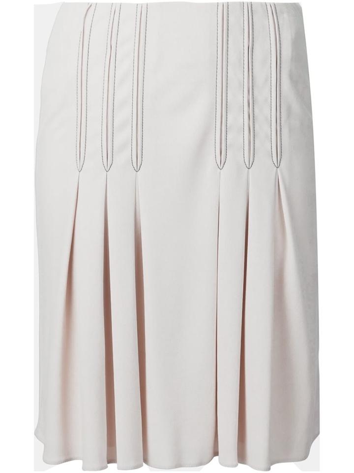 Atlein Contrast Stitching Pleated Skirt