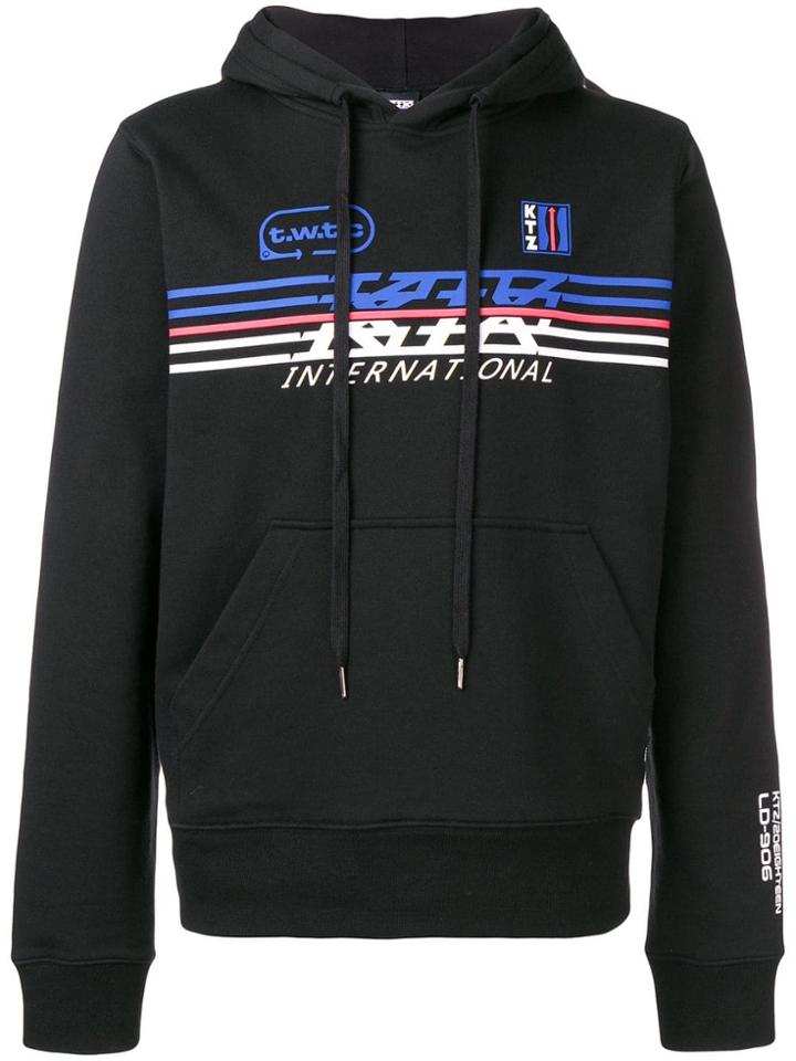 Ktz Sport Logo Printed Hoodie - Black