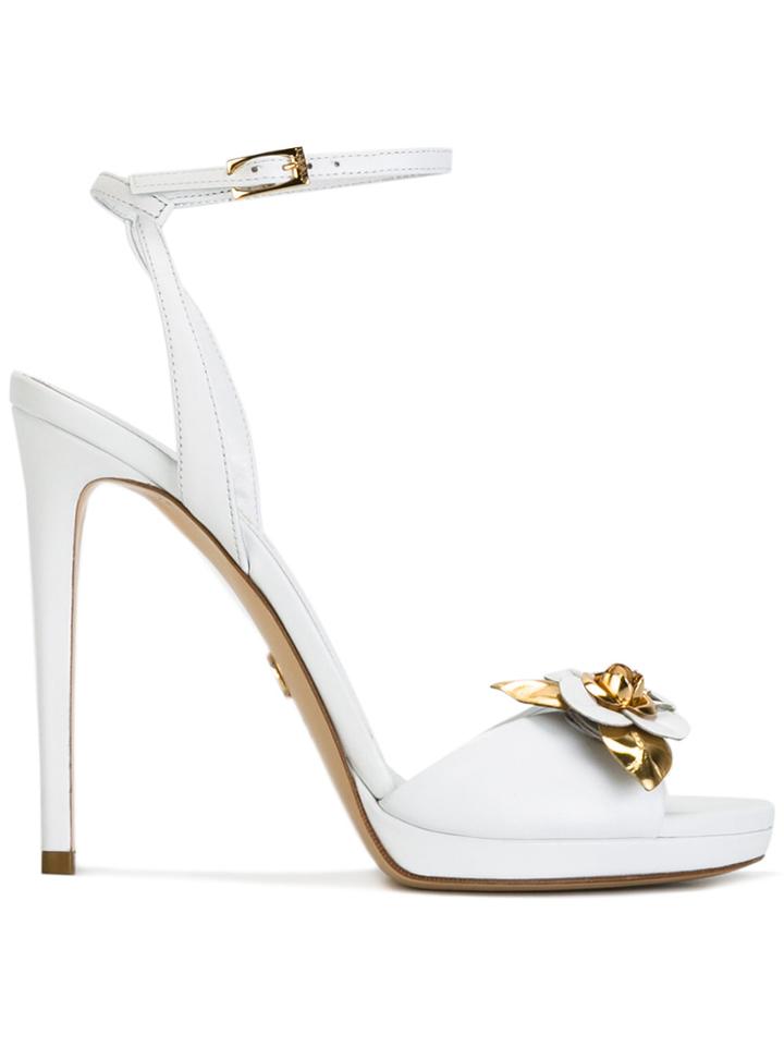 Loriblu Floral Detail Sandals - White