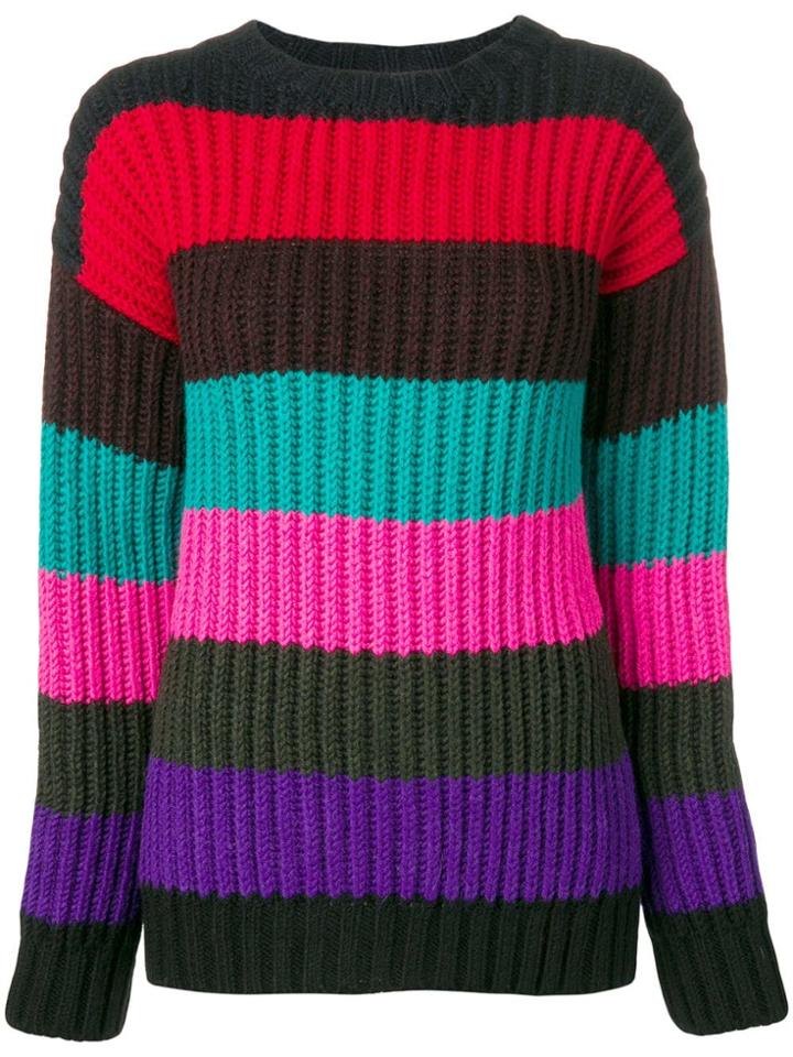 P.a.r.o.s.h. Striped Sweater - Black
