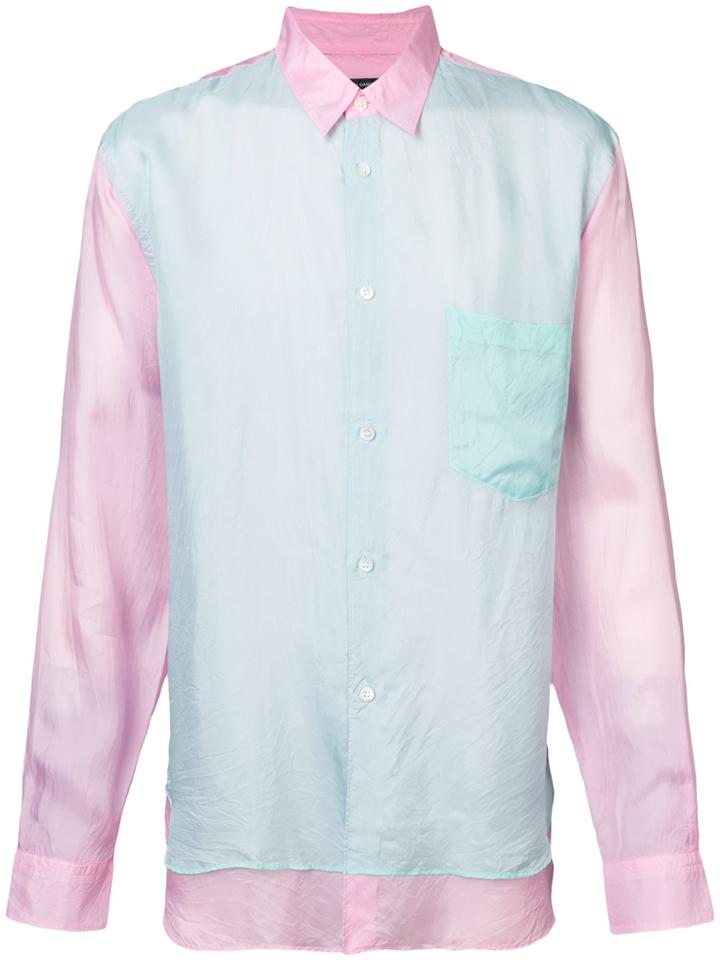 Comme Des Garçons Homme Plus Double Layer Collared Shirt - Pink &