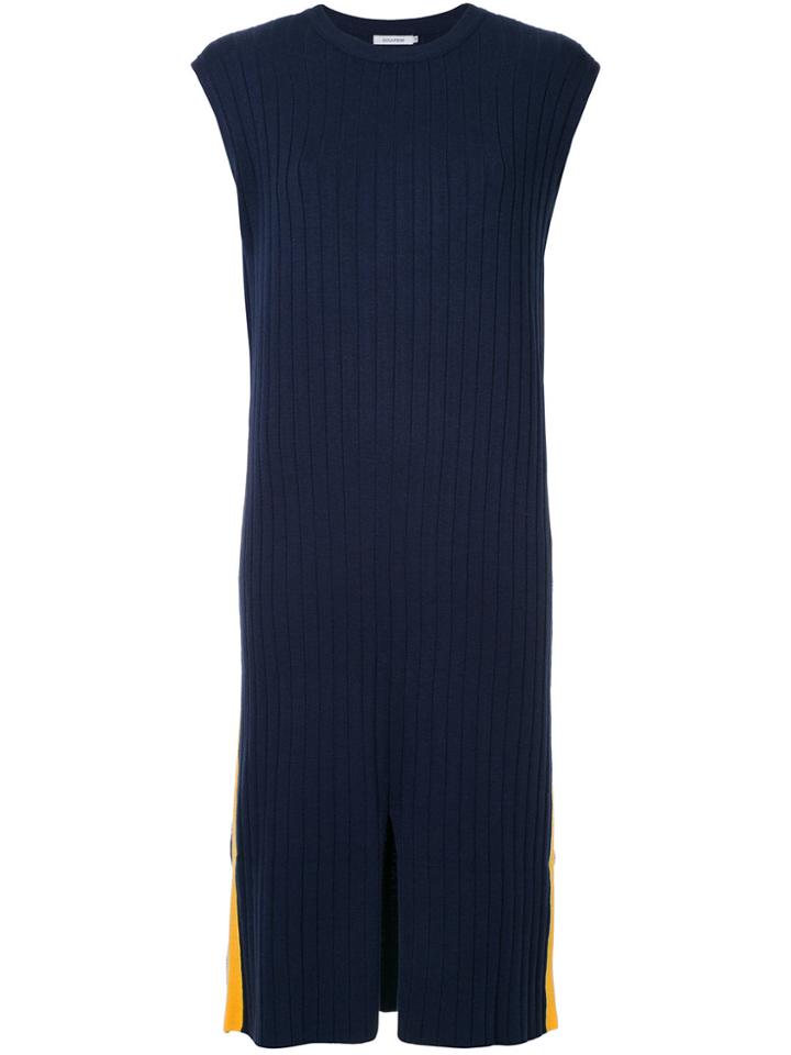 Guild Prime Contrast Side Stripe Ribbed Dress - Blue