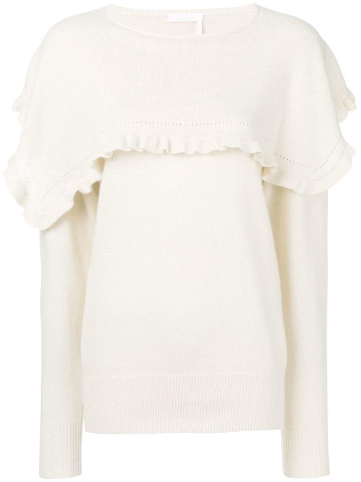 See By Chloé Ruffle Jumper - Nude & Neutrals