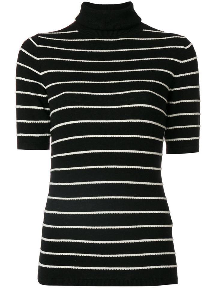 Steffen Schraut - Striped Sweatshirt - Women - Nylon/polyester/viscose/cashmere - 38, Black, Nylon/polyester/viscose/cashmere