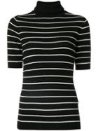 Steffen Schraut - Striped Sweatshirt - Women - Nylon/polyester/viscose/cashmere - 38, Black, Nylon/polyester/viscose/cashmere