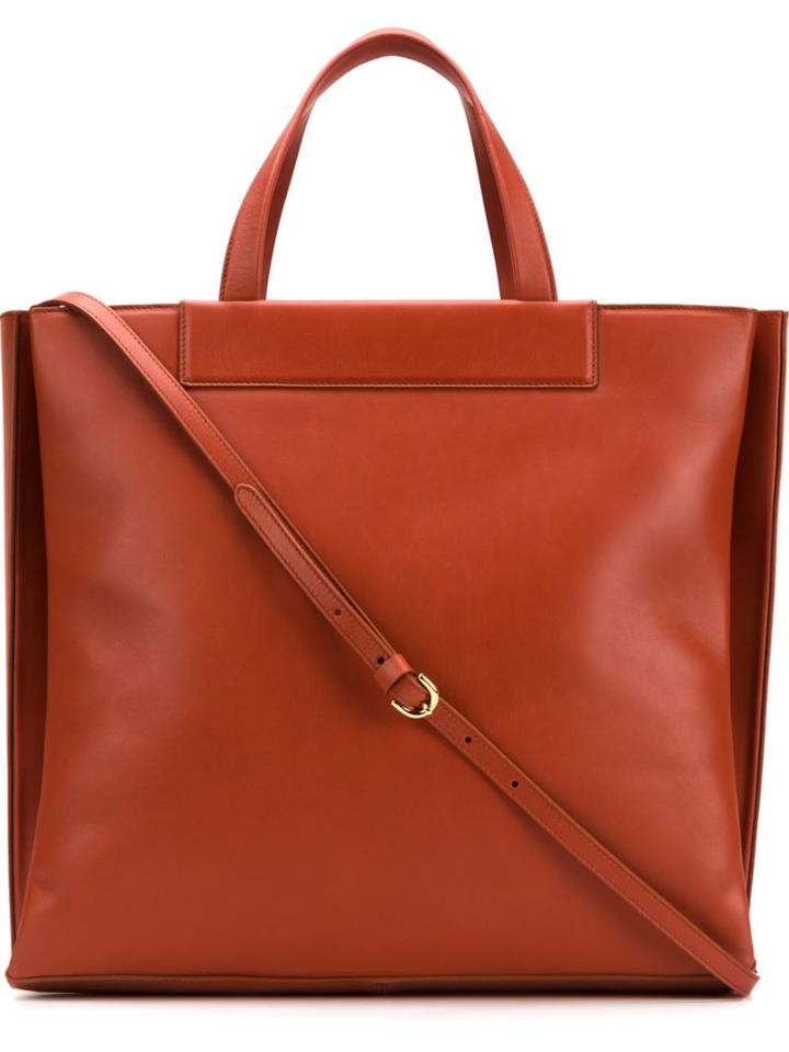 Derek Lam Large Tote Bag, Women's, Red, Calf Leather/lamb Skin