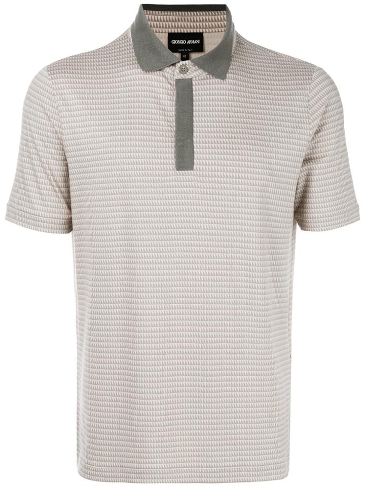Giorgio Armani Embroidered Polo Shirt - Nude & Neutrals